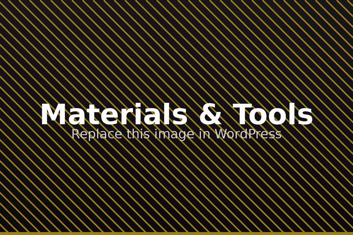 Materials and tools for sale